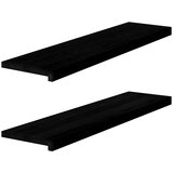 vidaXL Okenske police 2 kosa temno rjava 100x25x2 cm trdna hrastovina Cene