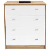Mömax komoda 4-you new, bela, barva hrasta | Shoptok.si