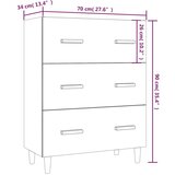  Komoda bijela 70 x 34 x 90 cm od konstruiranog drva | shoptok.hr