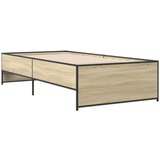 vidaXL Okvir za krevet boja hrasta 90x190 cm konstruirano drvo i metal | shoptok.hr