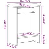  Bocni stol Betonska siva 50 x 39,5 x 55 cm Konstruirano drvo | shoptok.hr