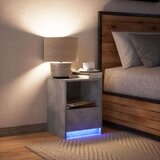 vidaXL Noćni ormarić s LED svjetlima siva boja betona | shoptok.hr