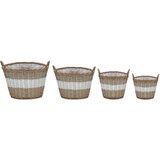 Furnova Visoko cvetlično korito 4 kosi pleteno s PE podlogo, (21920836) | Shoptok.si