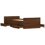  Kreveta s uzglavljem i podnožjem boja hrasta 90 x 200 cm | shoptok.hr