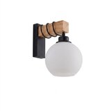 Brilagi Zidno svetlo WOOD GLASS 1xE27/60W/230V borovina/crna/bela | Eponuda.com