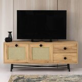 Hanah home Hapsiyas 140 OakBlack TV Stand