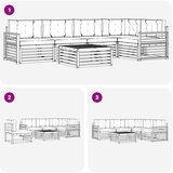  Set vanjskih sofa 6 kom. Prirodna i krem | shoptok.hr