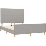  Posteljni okvir z vzglavjem svetlo siv 140x190 cm blago, (20903578) | Shoptok.si