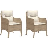 Maison Chic Vrtni Stoli - Stol za vrt z blazinami 2 kosa poli ratan bež JS733, (21877401) | Shoptok.si