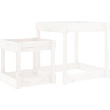  The Living Store Miza za pesek 2 kosa bela trdna borovina - Miza Za Pesek, (21449235) | Shoptok.si
