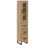 vidaXL Visok predalnik Umetni hrast 69,5 x 34 x 180 cm Konstruiran les, (5000108501) | Shoptok.si