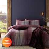 Catherine Lansfield Temno rožnata podaljšana flanelna posteljnina za zakonsko posteljo 230x220 cm Melrose Tweed Check – | Shoptok.si