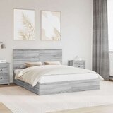  Krevet s od storage Siva Sonoma 160 x 200 cm Konstruirano drvo | shoptok.hr