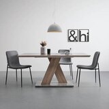 Bessagi Home jedilna miza sanna, sivo barvano steklo | Shoptok.si