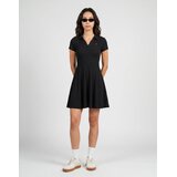 Tommy Jeans Kratke obleke TJW RIB F F POLO MINI DRESS EXT Črna | Shoptok.si