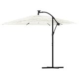  Vrtni suncobran s čeličnom šipkom bijeli 269x269x235 cm | shoptok.hr
