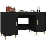  Radni stol crni 140 x 50 x 75 cm od konstruiranog drva | shoptok.hr