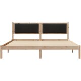  Okvir za krevet Crna 200 x 200 cm Čvrsto borovo drvo | shoptok.hr