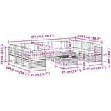  Set vanjskih sofa s jastukom 10 pcs Bijela i bež Poliester | shoptok.hr