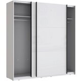 CARRYHOME omara z drsnimi vrati, bela, bela, visoki sijaj | Shoptok.si