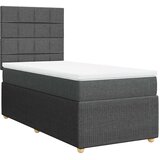  Krevet s oprugama i madracem tamnosivi 90 x 190 cm od tkanine | shoptok.hr