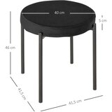  Blagovaonska stolica ukrasna stolica kuhinjska stolica 41 5 cm x 41 5 cm x 46 cm crna | shoptok.hr