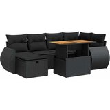  8-dijelni set vrtnih sofa od poliratana s jastucima crni bagrem | shoptok.hr