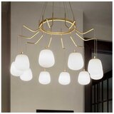 Ideal Lux LED luster KAROUSEL na sajli, 10xG9/3W/230V, prečnik 82,5 cm, mesing u
