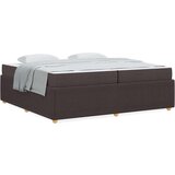  Posteljni okvir z vzmetnico Temno rjava 200 x 200 cm blago, (5000069935) | Shoptok.si