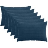  Presvlaka za jastuk 6 pcs HEERLEN Mornarsko plava 50 x 80 cm - Modra 50 x 80 cm 6 | shoptok.hr