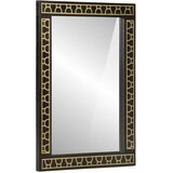 vidaXL Kopalniško ogledalo 50x70x2,5 cm trden mangov les in steklo | Shoptok.si