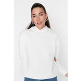 Trendyol White Basic Knitted Sweatshirt Cene