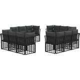 Set vanjskih sofa Crna Poliester - Crna bez stola | shoptok.hr