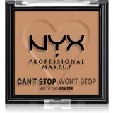 NYX Professional Makeup Can't Stop Won't Stop Mattifying Powder matirajoči puder odtenek 07 Caramel 6 g