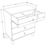 Hanah home vento 3650 oakwhite dresser | ePonuda.com