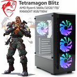 TETRAMAGON gaming racunar blitz amd ryzen 5, 5600, 32 gb, 1 tb, RX6650XT 8 gb, 700 w, crni Cene
