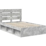  Konstrukcija postelje Beton 120 x 200 cm Masivno borovo les, (5000102666) | Shoptok.si