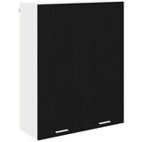 vidaXL Viseča omarica z vrati Riga Črna Orehovina 80 x 31 x 100 cm, (5000091885) | Shoptok.si
