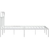 Metalni okvir za krevet s uzglavljem bijeli 160x200 cm | shoptok.hr