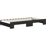  Dnevni krevet na razvlačenje crni 100 x 200 cm od tkanine | shoptok.hr
