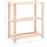 vidaXL stalci za pohranu s 3 razine 5 kom 80x38x90 cm borovina 150 kg | shoptok.hr
