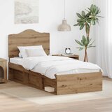  Krevetna konstrukcija Umjetnička hrastovina 75 x 190 cm | shoptok.hr