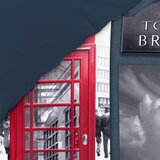 Douceur d intérieur Tamno plava pamučna posteljina za krevet za jednu osobu 140x200 cm City London – | shoptok.hr