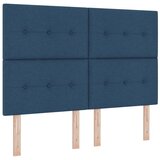  Podesivi krevet s madracem s uzglavljem 2 kom. Plava Tkanina - Plava 160 x 200 cm Prošiveno gumbima | shoptok.hr