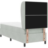 vidaXL Box Spring postelja z vzmetnico Svetlo siva 80x200 cm Žamet | Shoptok.si