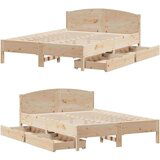 vidaXL Okvir kreveta bez madraca 150 x 200 cm od masivne borovine | shoptok.hr