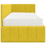 vidaXL kutni okvir kreveta s madracem žuta 80 x 200 cm baršun | shoptok.hr
