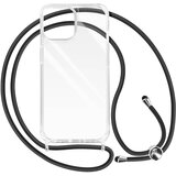 AVIZAR Ovitek s kablom za iPhone 15, trdni ojacani vogali, serija Corda - prozoren, (20918242) | Shoptok.si
