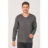 Dewberry V0002 MEN'S V-NECK SWEATER-SMOKED | Shoptok.si