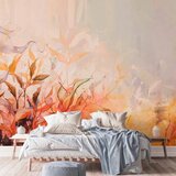  Foto tapeta - Flaming meadow - nature landscape with meadow of flowers and leaves in watercolour style 245x175 | shoptok.hr